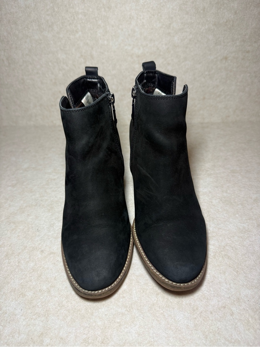 Blondo Nova Waterproof Blank Ankle Bootie Heels Nubuck Leather Size 8 1/2 M - Picture 2 of 10